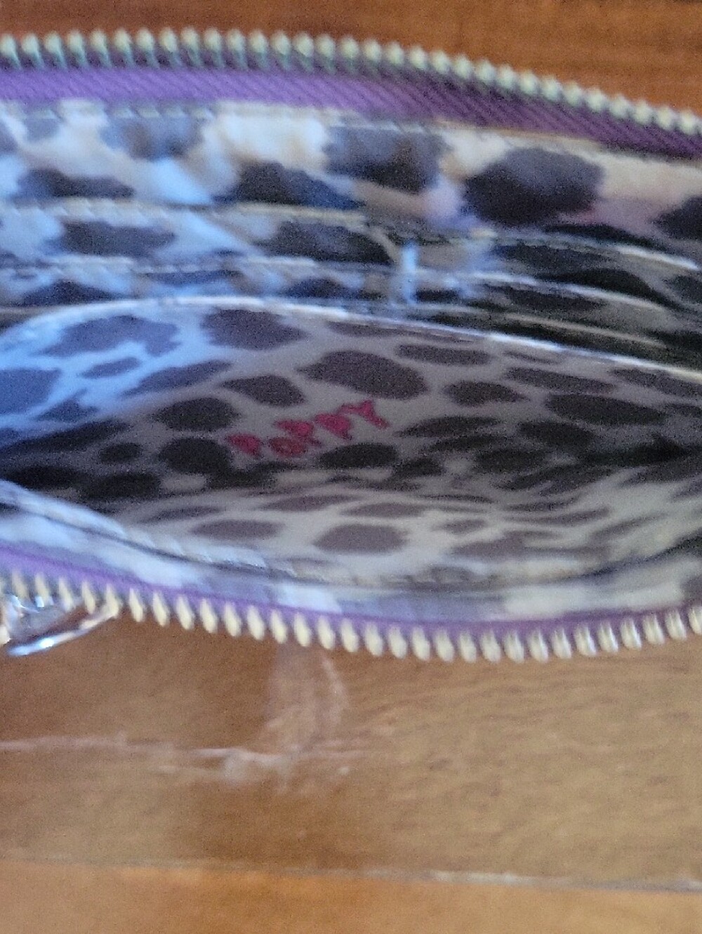 Coach Poppy Lavender Patent Zip Wallet with Silver Logo - Picture 7 of 16